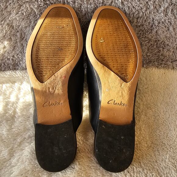 Clarks Women's Pure Cushion Plus Leather Slip On Mules Size 8.5M Studded Black‎ - Picture 5 of 6